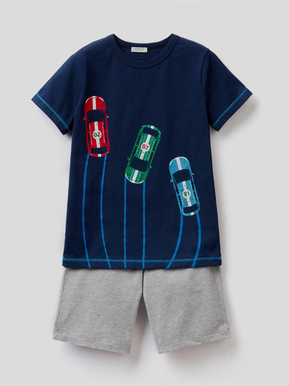Pyjama mit Bermuda und T-Shirt aus Baumwolle image number 1