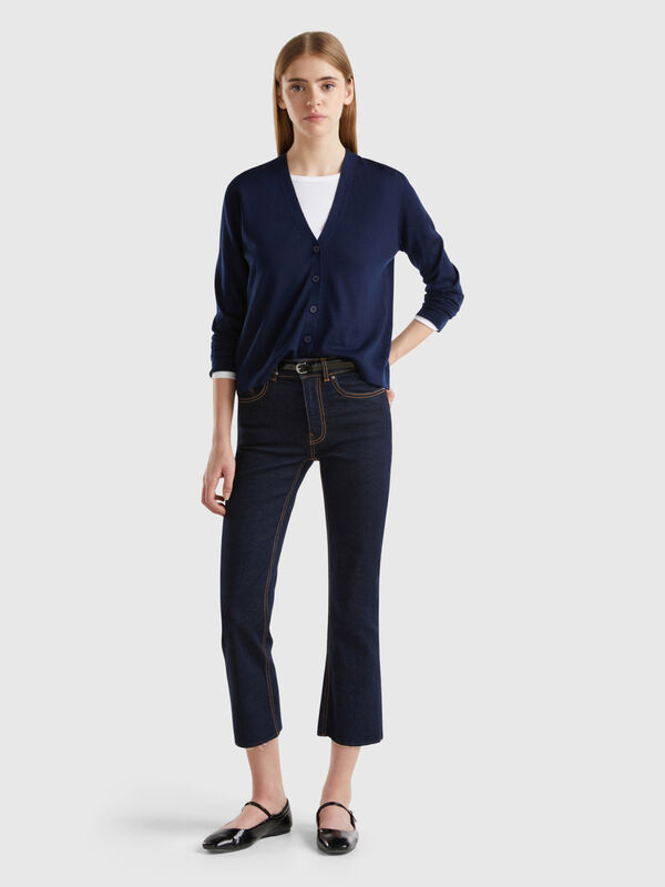 Cropped Jeans aus recycelter Baumwolle Damen