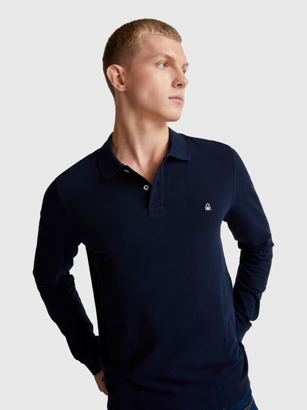 Langärmliges Poloshirt aus Baumwolle Langärmliges Poloshirt aus Baumwolle Herren