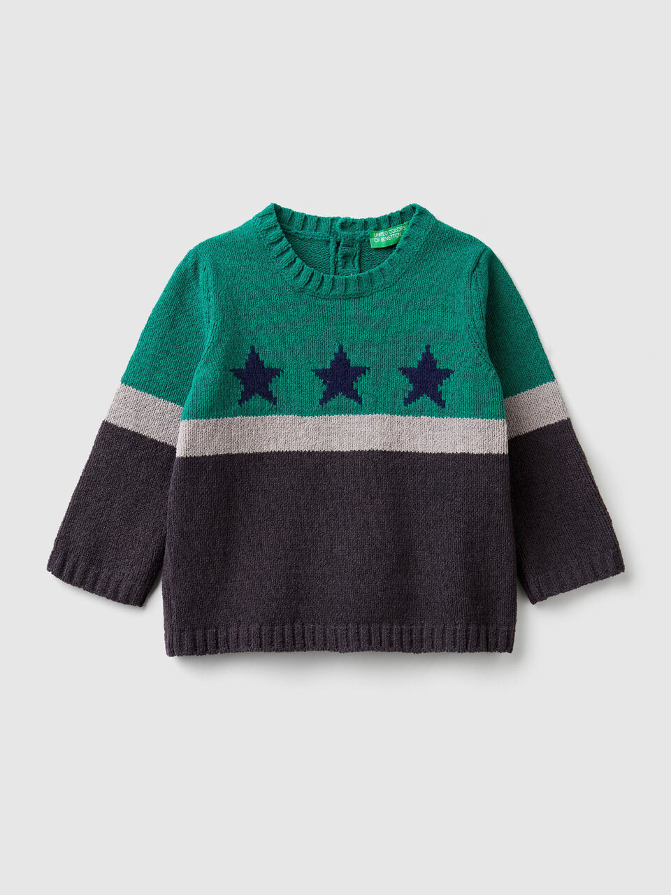Pullover aus Chenille mit Intarsienarbeit image number 1