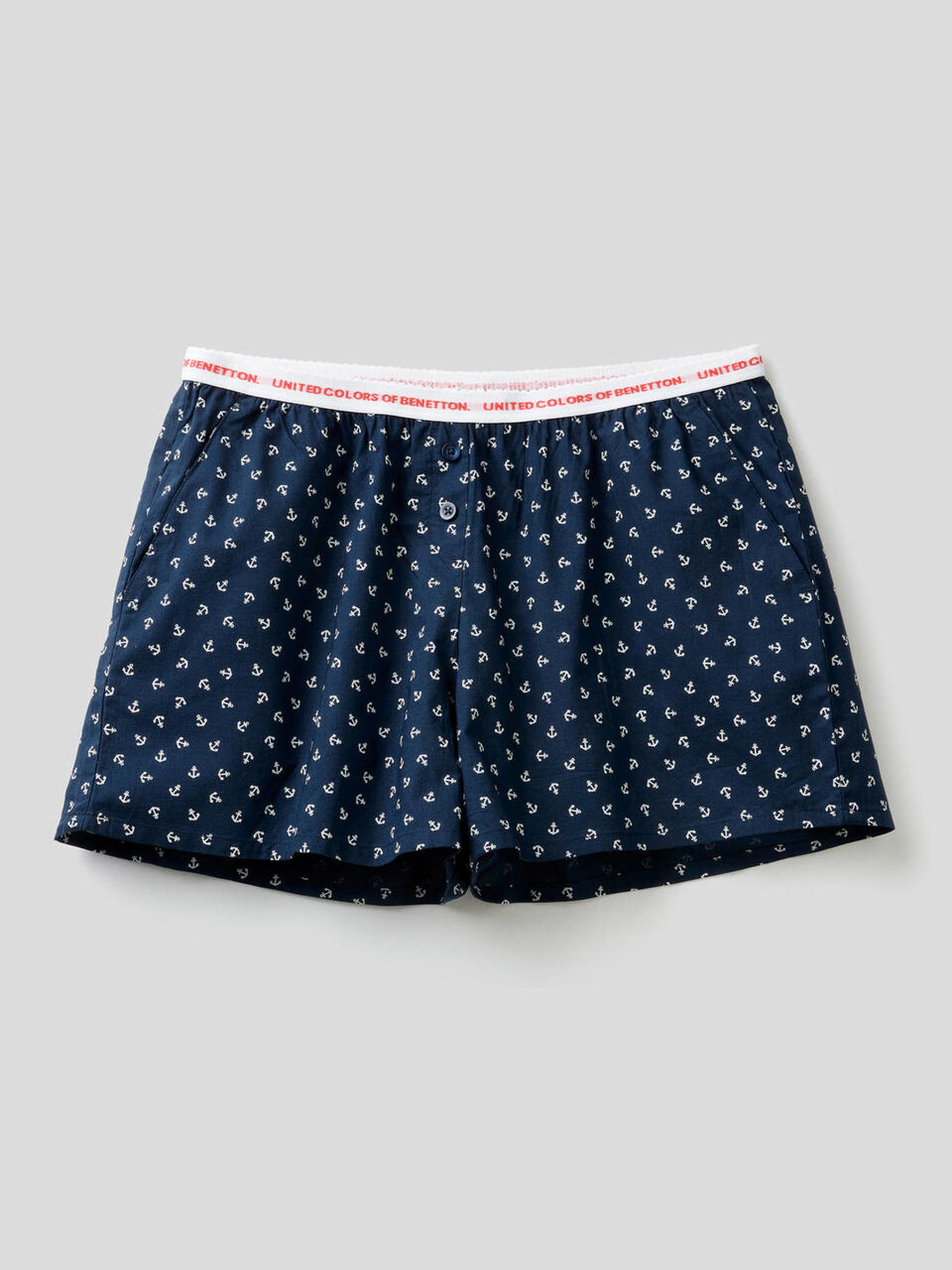 Gemusterte Shorts aus reiner Baumwolle image number 1