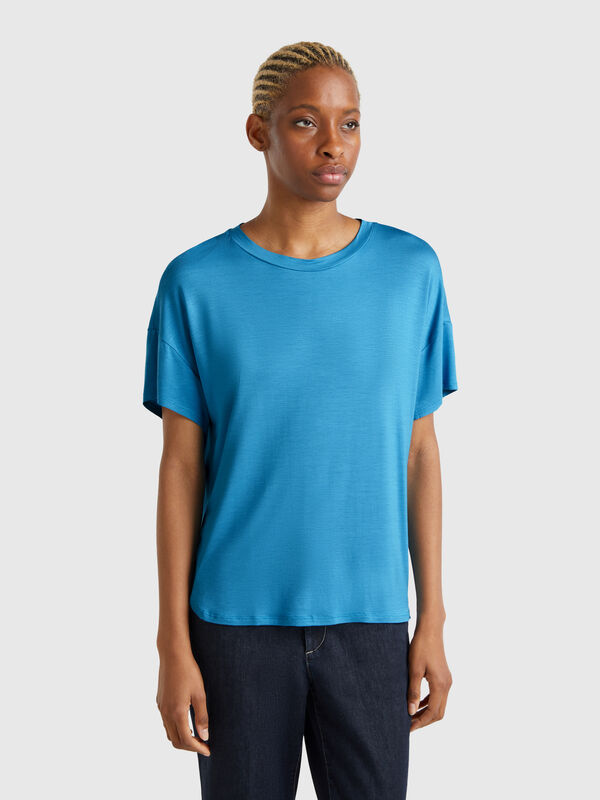 Slim-Fit-T-Shirt aus Stretch-Viskose Damen