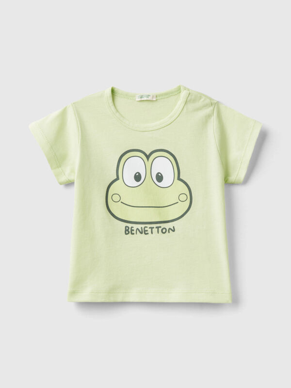 T-Shirt aus Bio-Baumwolle mit Print Newborn