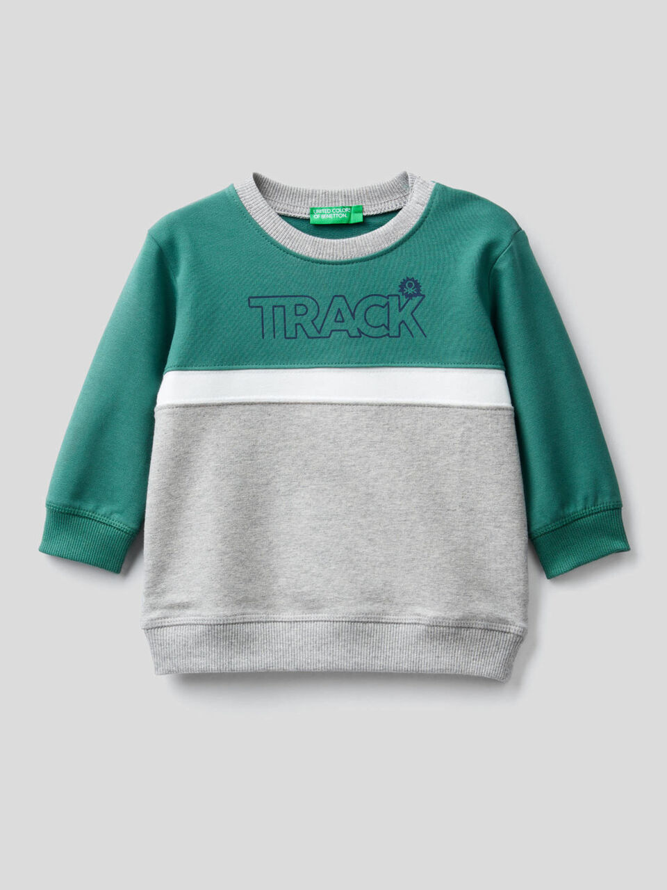Sweatshirt aus stretchiger Bio-Baumwolle mit Farbblöcken image number 1