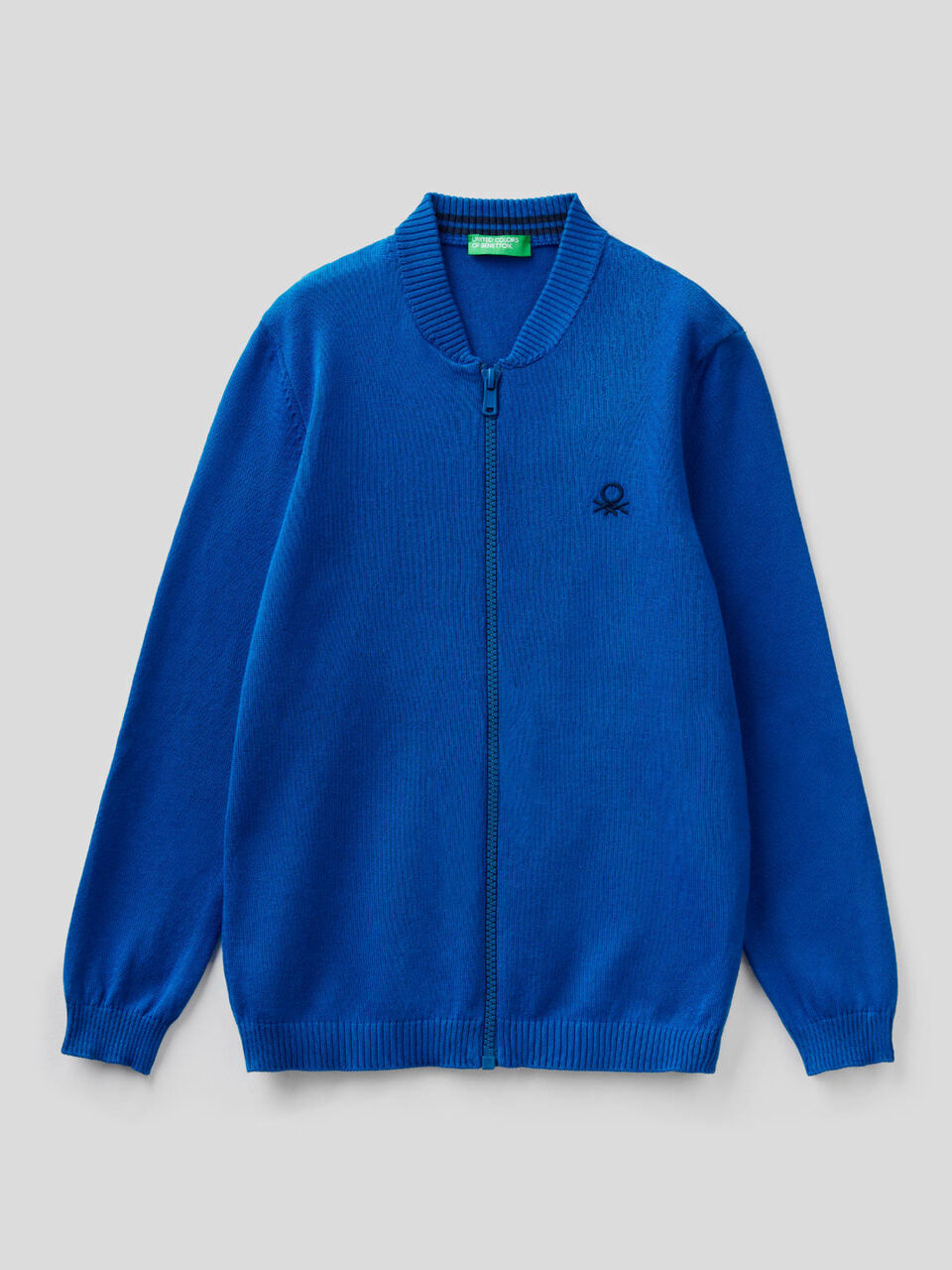 Strickjacke mit Reißverschluss in reiner Baumwolle image number 1