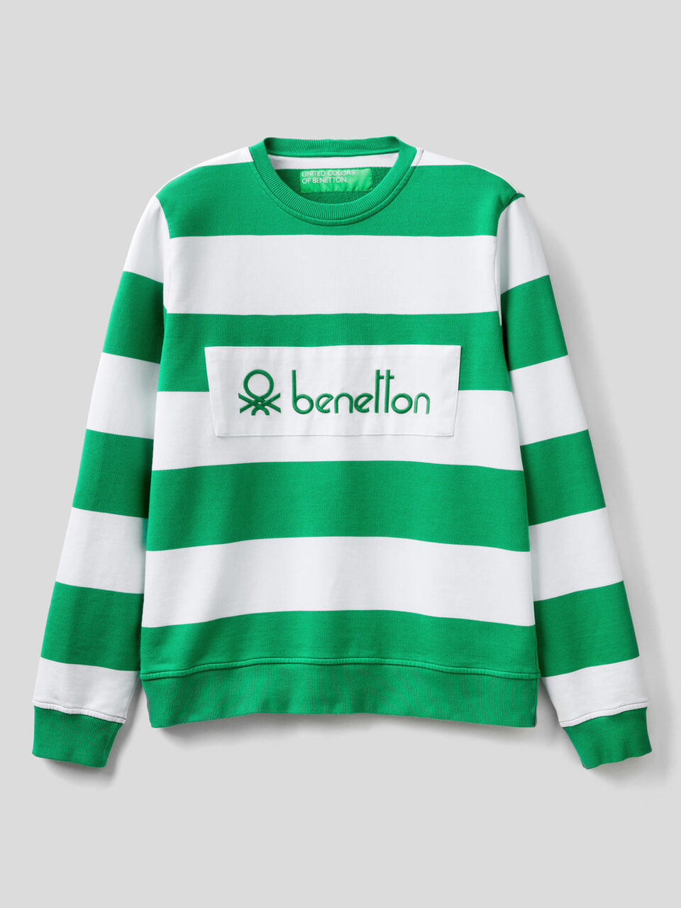 Gestreiftes Sweatshirt aus 100% Bio-Baumwolle image number 1