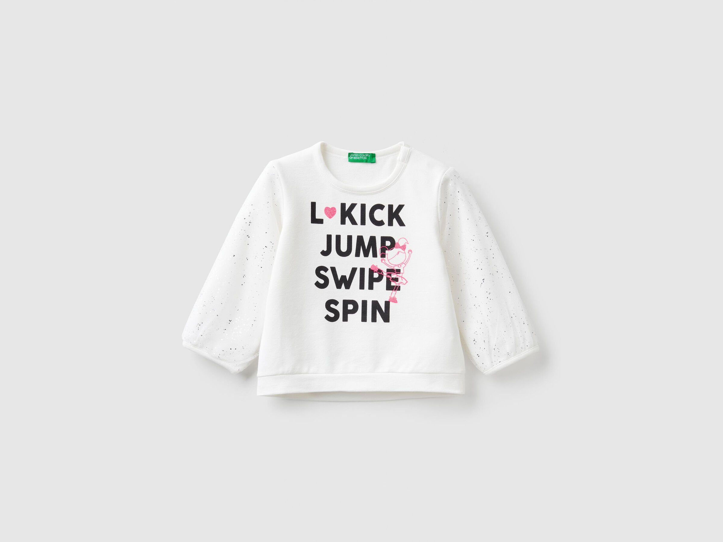 Sweatshirt mit Ärmeln aus Tüll image number null