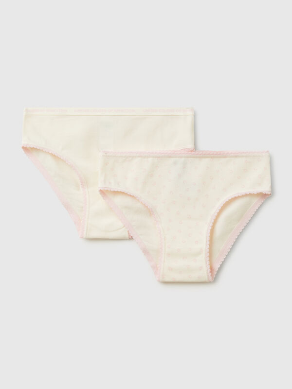 Zwei Slips aus Stretch-Baumwolle Mädchen
