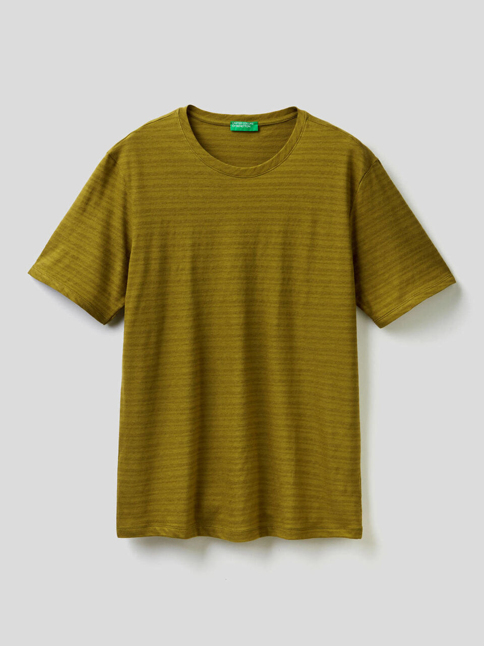 T-Shirt aus einer Leinenmischung mit Streifen image number 1
