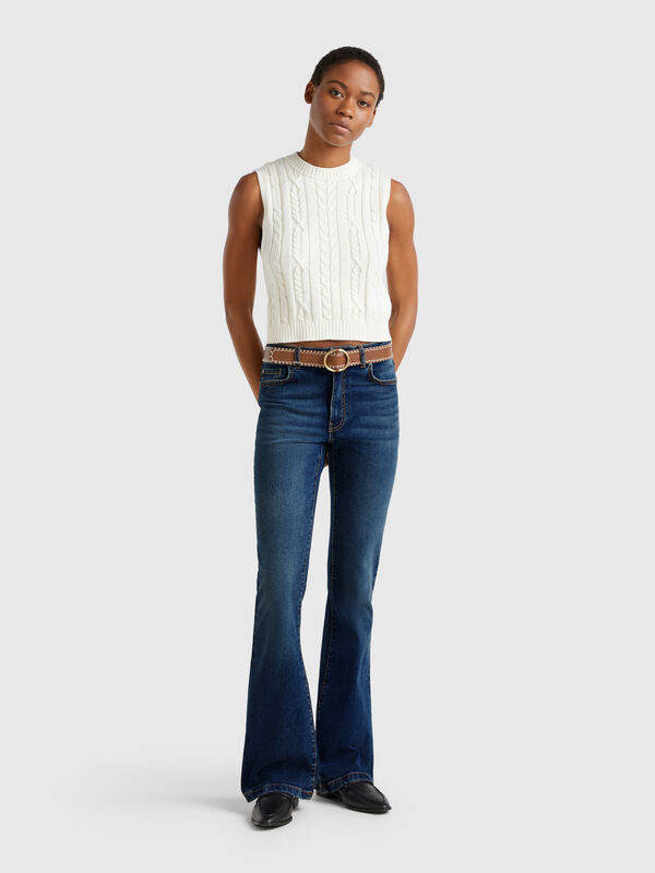Schlagjeans aus Baumwollmischung Damen