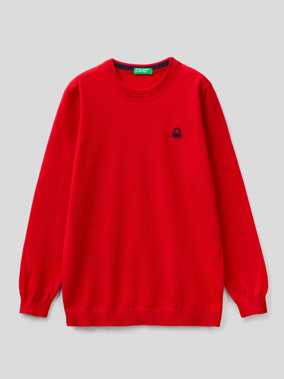 Pullover aus reiner Baumwolle mit Logo image number 1