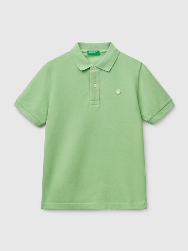 Slim Fit Poloshirt aus reiner Baumwolle Jungen