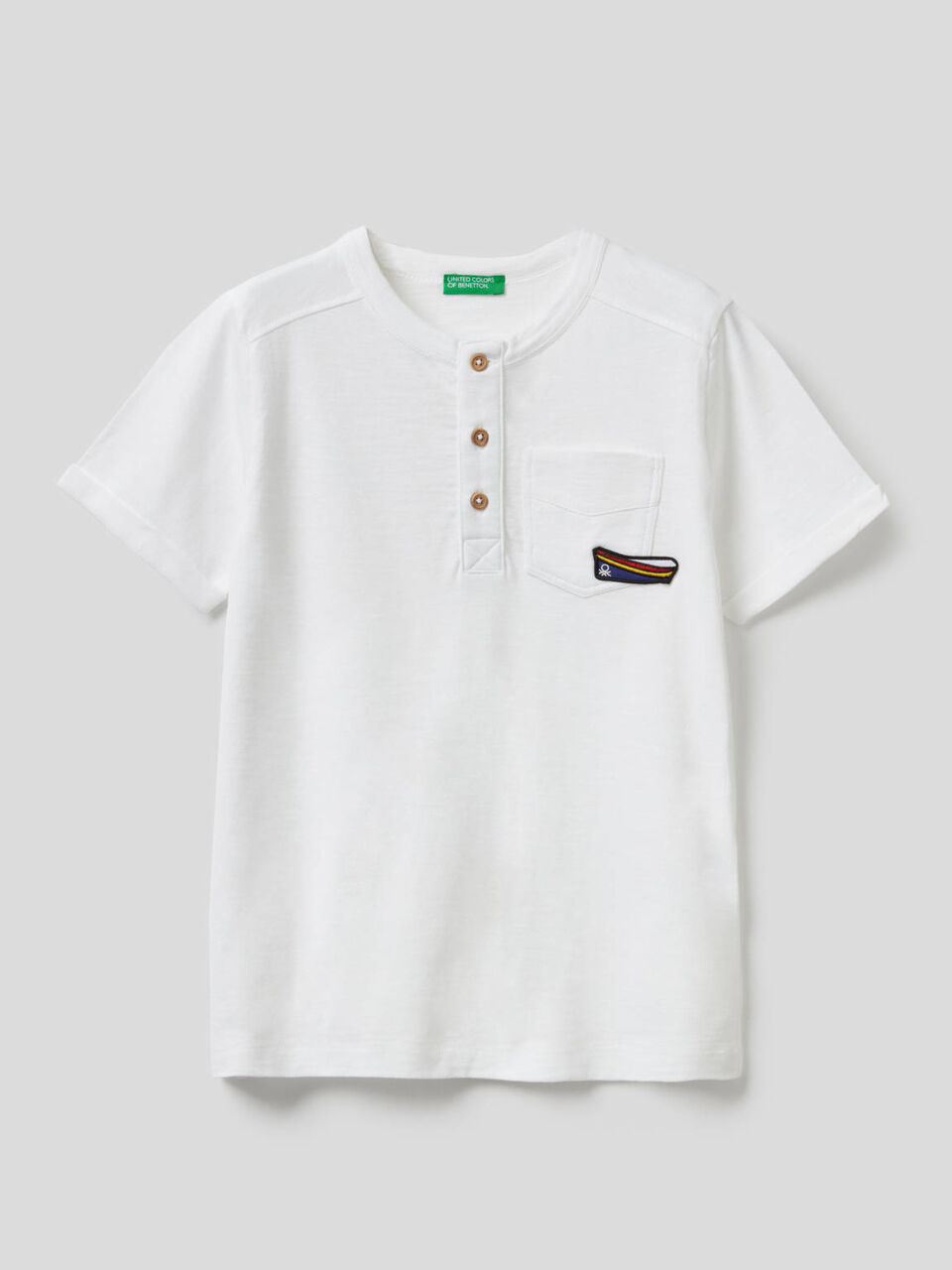 Henleyshirt in reiner Baumwolle mit Rundausschnitt image number 1