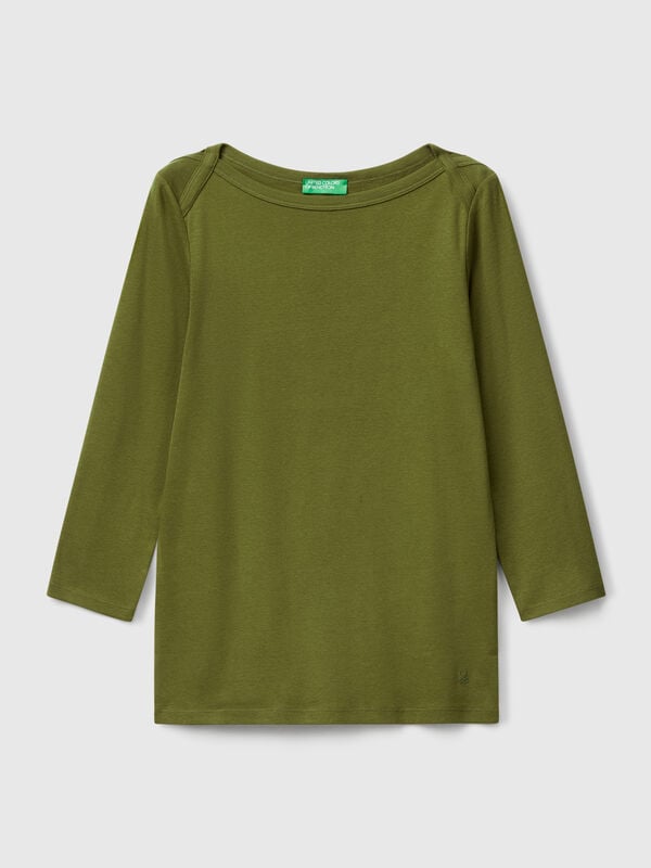 T-Shirt mit U-Boot-Ausschnitt T-Shirt mit U-Boot-Ausschnitt Damen