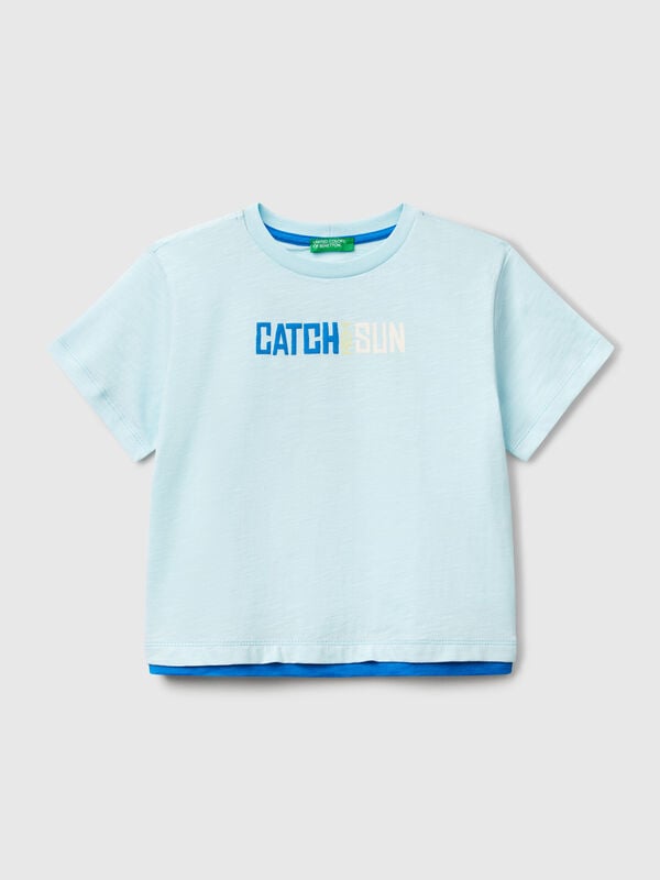 Over-Fit-T-Shirt aus leichter Baumwolle Jungen