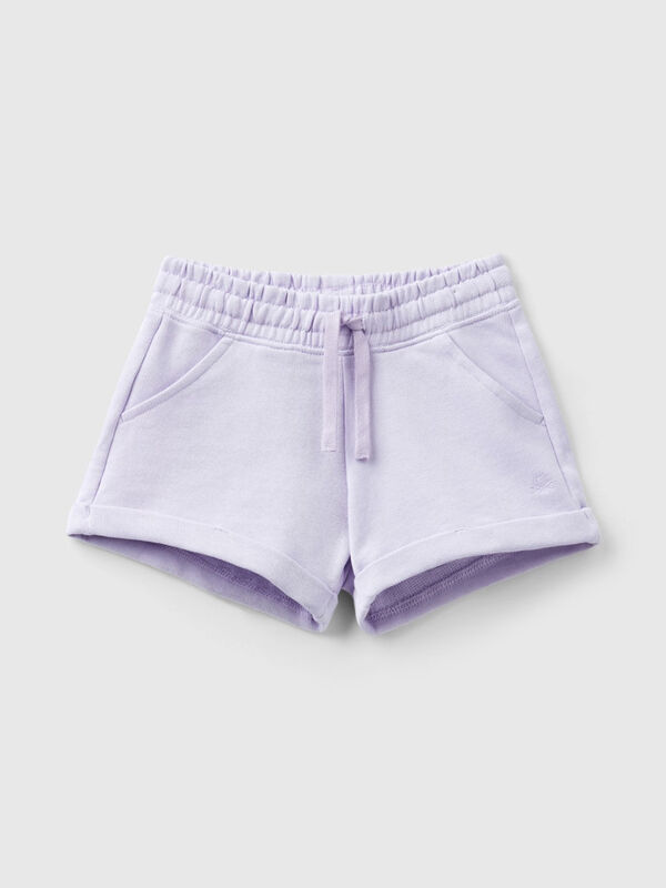 Shorts aus Sweatstoff in 100% Baumwolle Mädchen