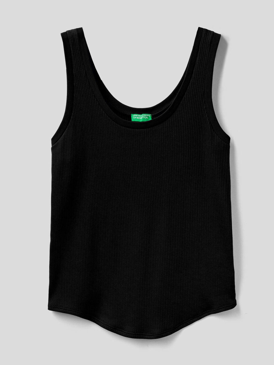 Geripptes Tank-Top mit breiten Trägern image number 1