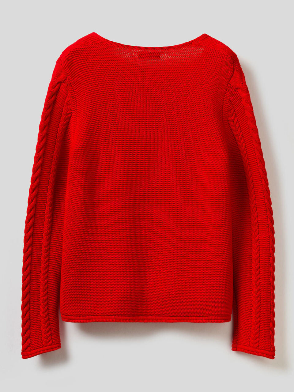 Pullover aus reiner Baumwolle mit Flechtmuster image number 2