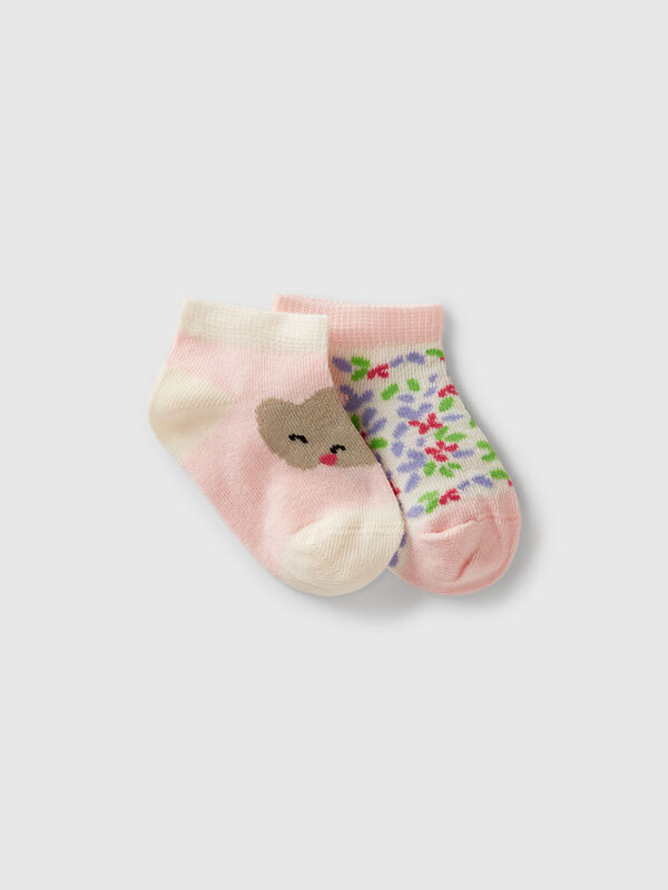 Sockenset mit Logos und Streifen Newborn