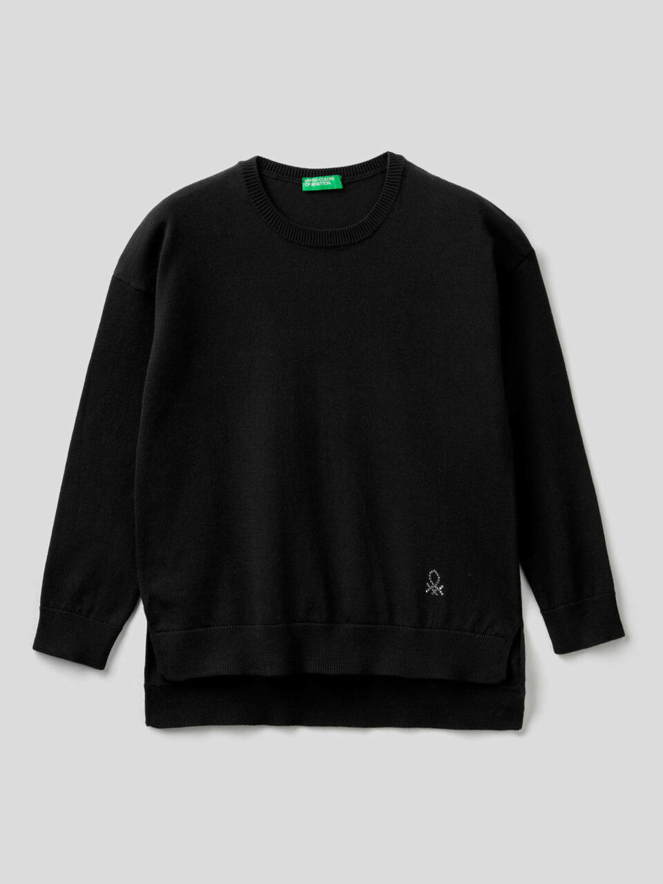 Pullover mit Logo aus Strass image number 1