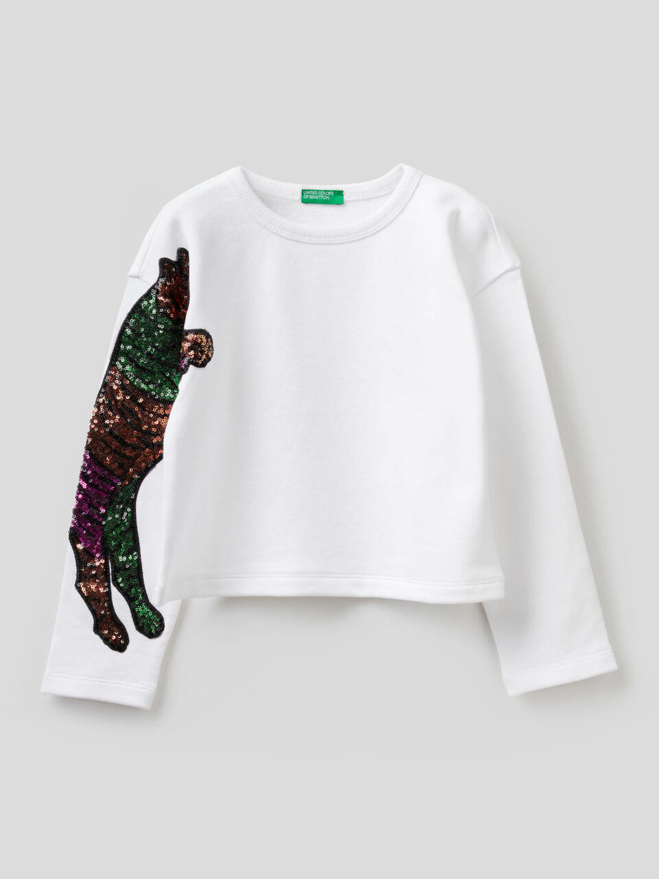 Sweatshirt aus 100% Baumwolle mit Pailletten image number 1
