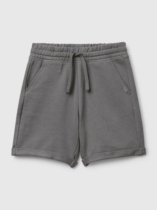 Bermudashorts aus reinem Baumwollfleece Jungen