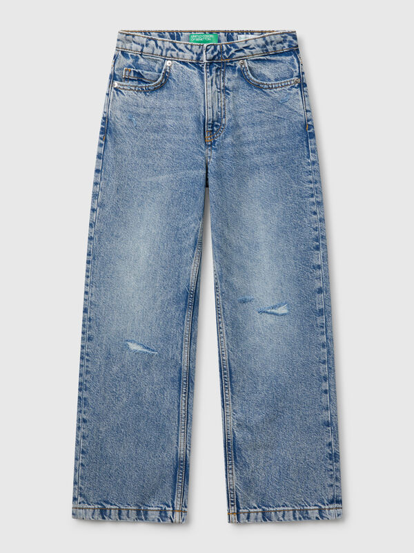 Gerade Jeans mit Rissen Mädchen