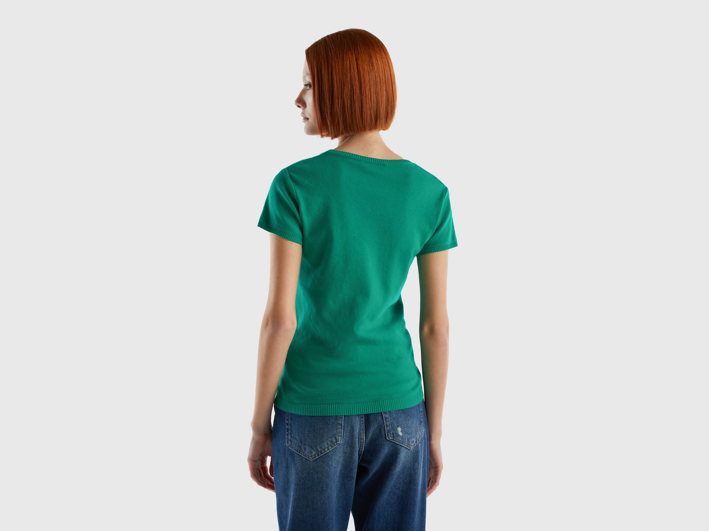 Kurzärmeliger Pulli aus 100% Baumwolle image number 2