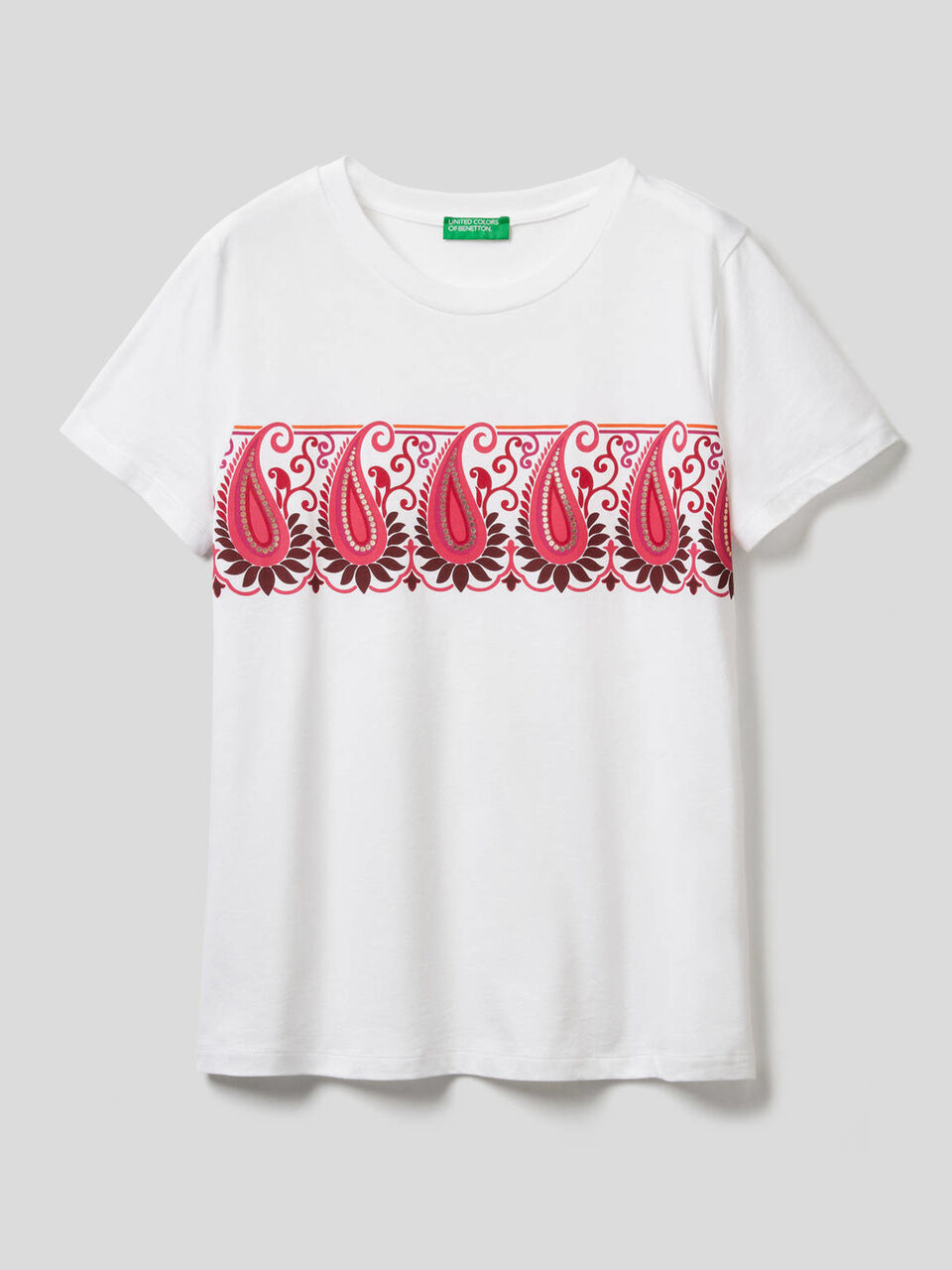 T-Shirt mit bedrucktem Band image number 1