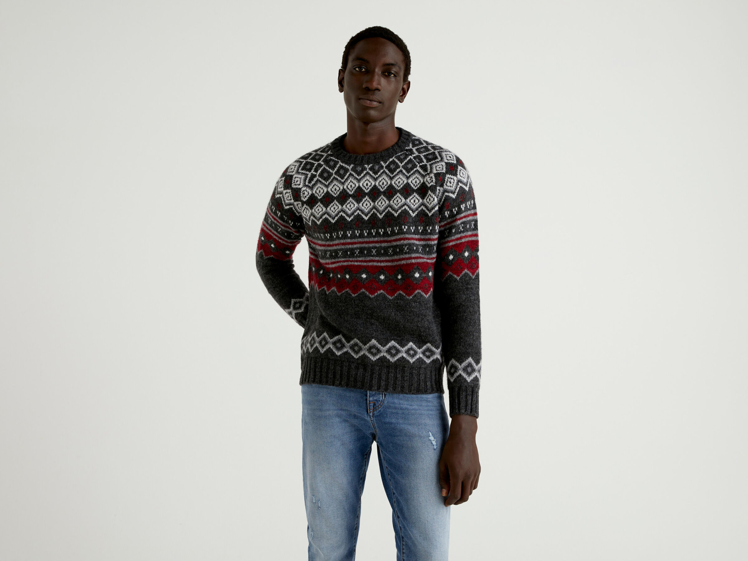 Jacquard-Pullover in einer Cashmeremischung image number 3