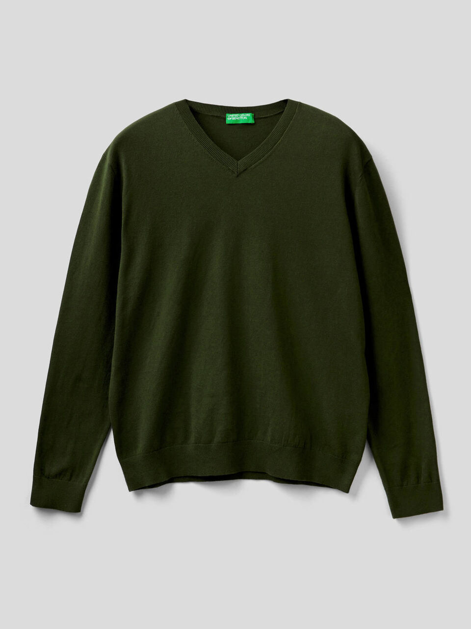 Pullover mit V-Ausschnitt in einer Baumwollmischung image number 1