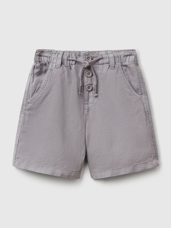 Bermudashorts mit Kordelzug aus Leinenmischung Jungen