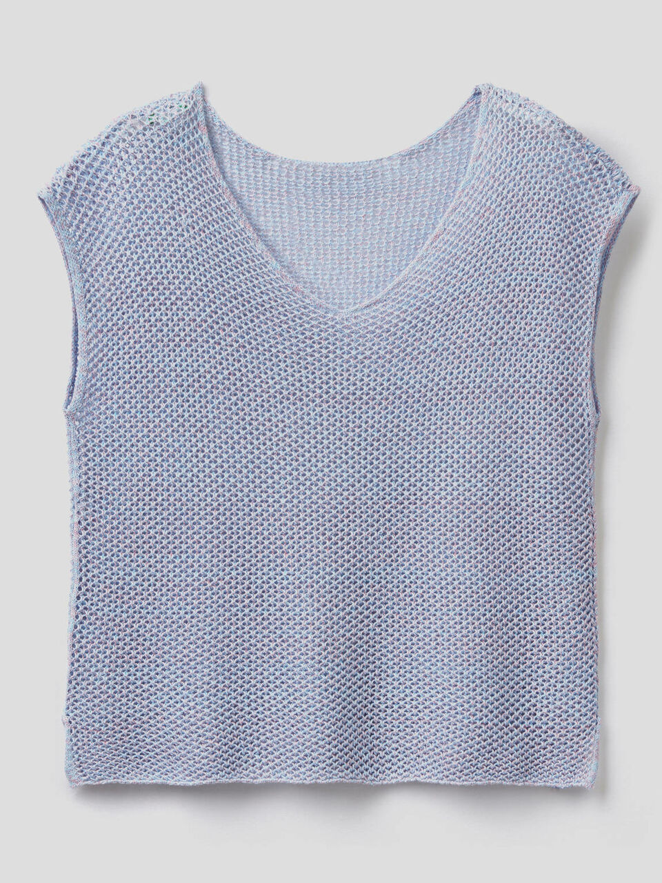 Pullover aus 100% Baumwolle mit Verarbeitung im Netzmuster image number 1