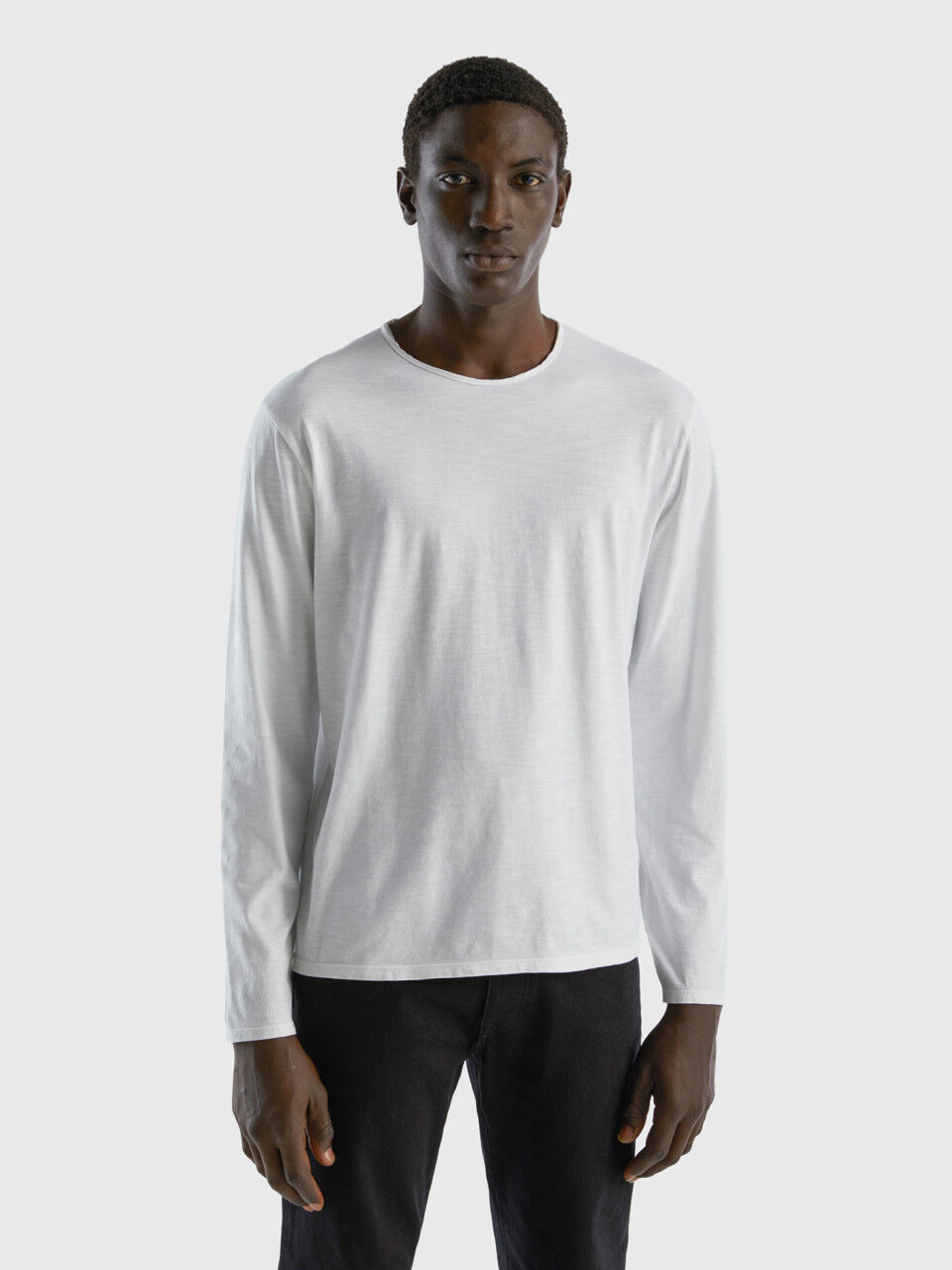 T-Shirt aus 100% Baumwolle mit langen Ärmeln