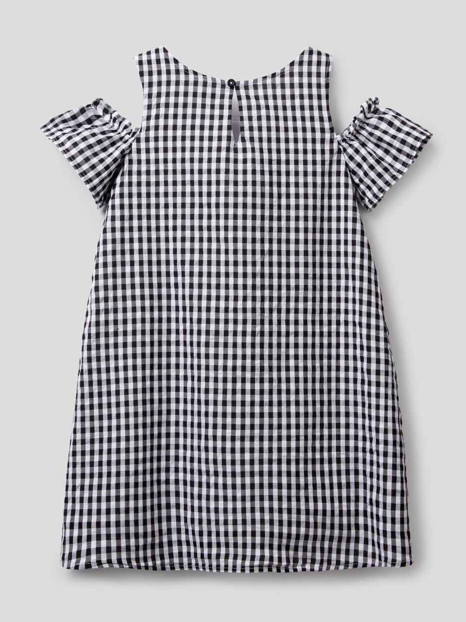 Trapezförmiges Kleid mit Vichy-Muster image number 2