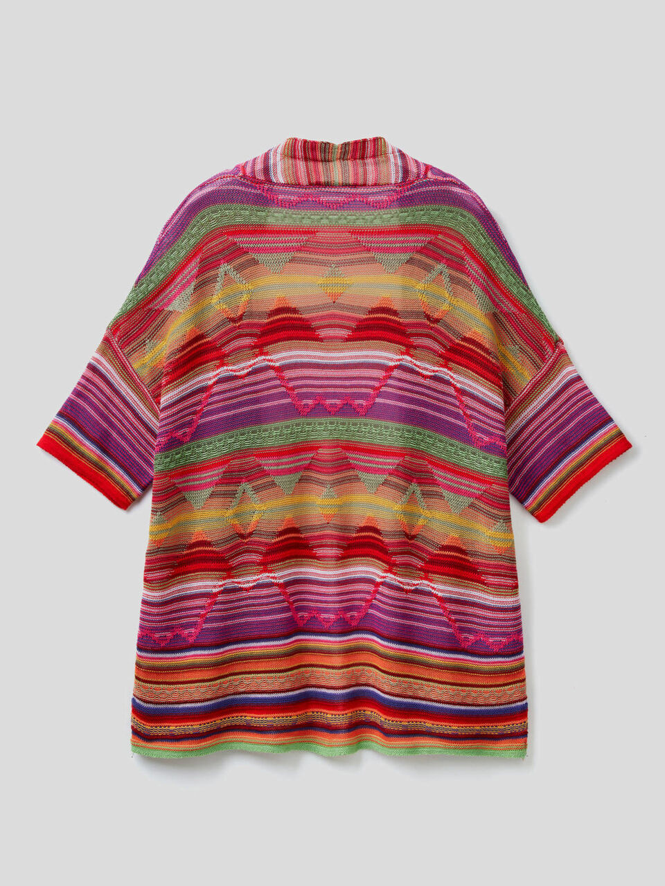 Bunte Strickjacke aus reiner Baumwolle image number 2