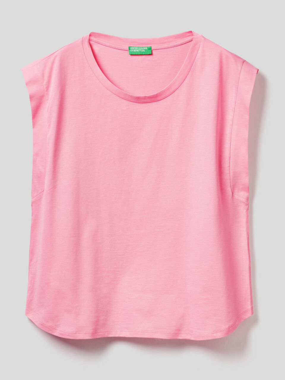 T-Shirt aus Baumwolle mit Flügelärmeln image number 1