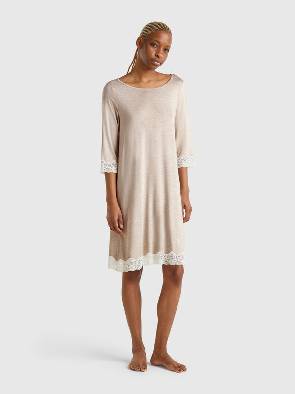 Nachthemd mit Spitzendetails Damen