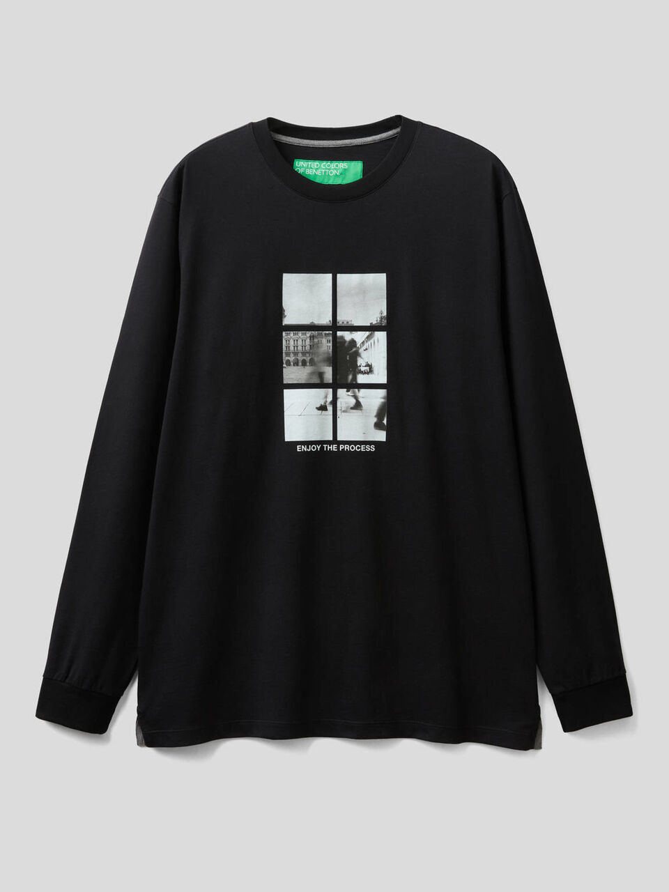Langärmeliges T-Shirt aus reiner Baumwolle image number 1