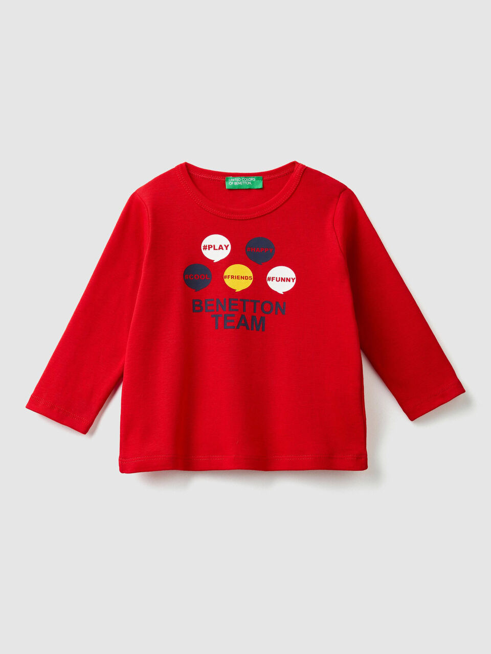 T-Shirt mit Print und Rippenmuster image number 1