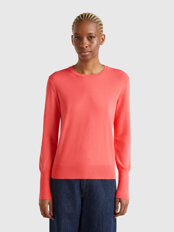 Slim-Fit-Pullover aus Viskosemischung Damen