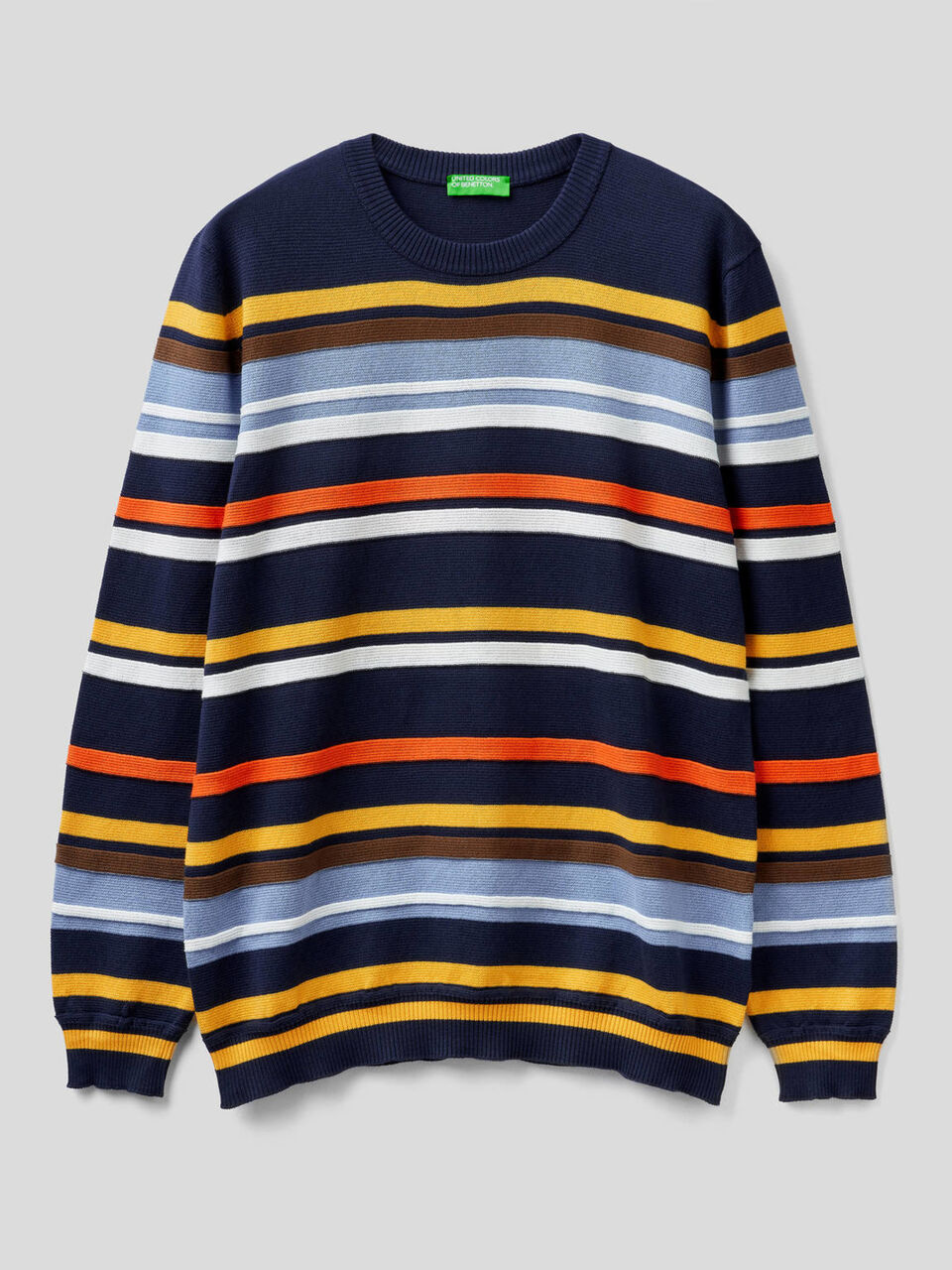 Gestreifter Pullover aus 100% Baumwolle mit warmer Haptik image number 1