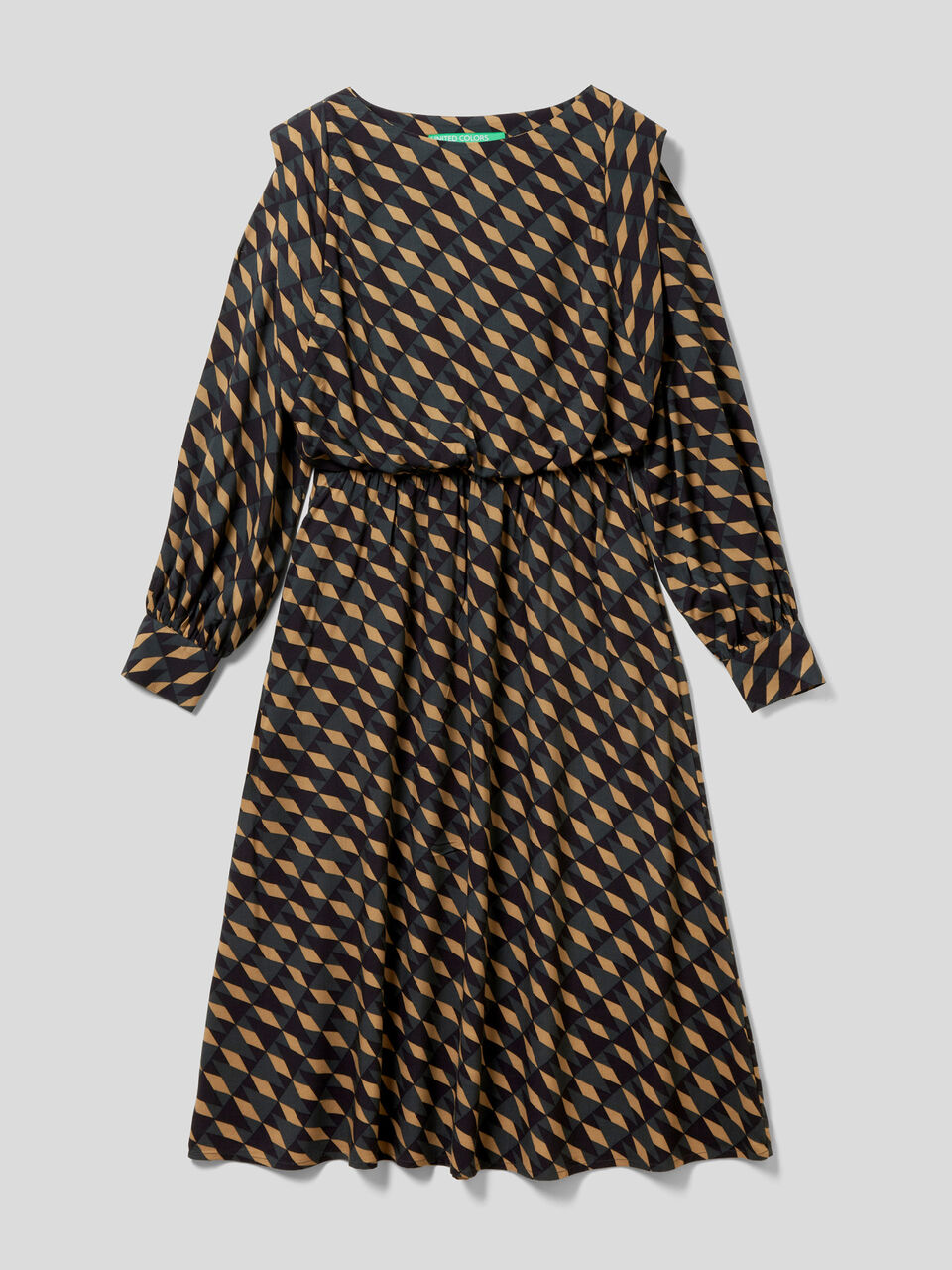 Langes Kleid aus Öko-Viskose mit Muster image number 1