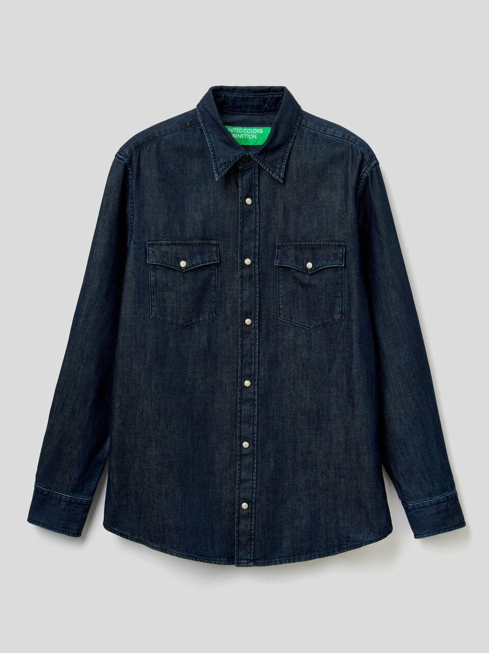 Hemd aus Denim in reiner Baumwolle Herren image number 1