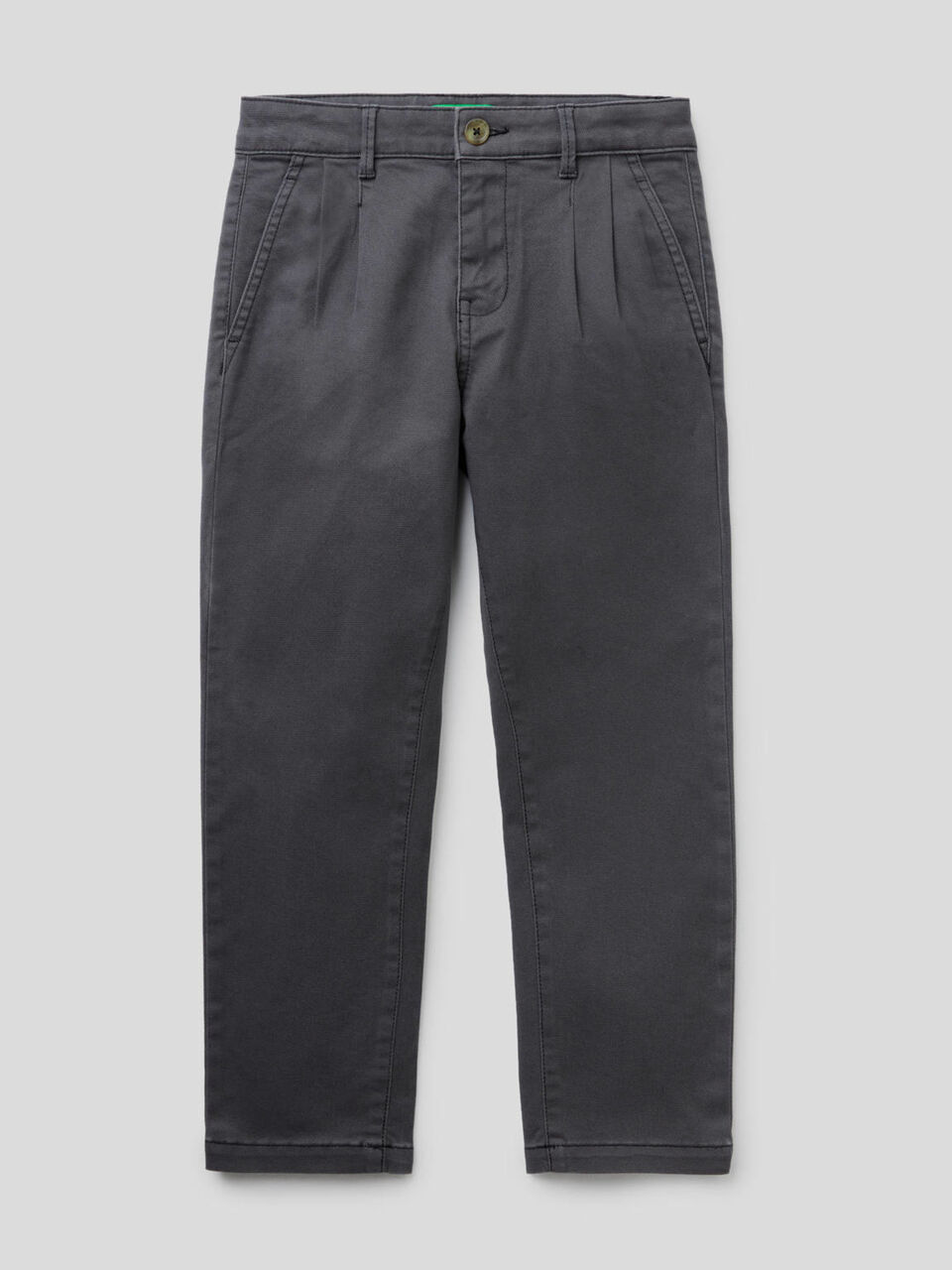 Hose aus stretchiger Baumwolle mit Falten image number 1