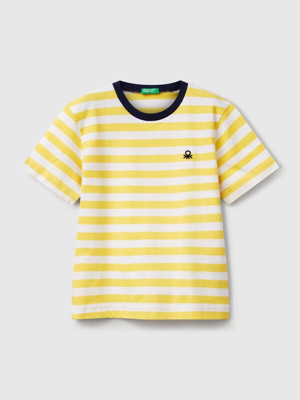Gestreiftes T-Shirt aus 100 % Baumwolle Jungen