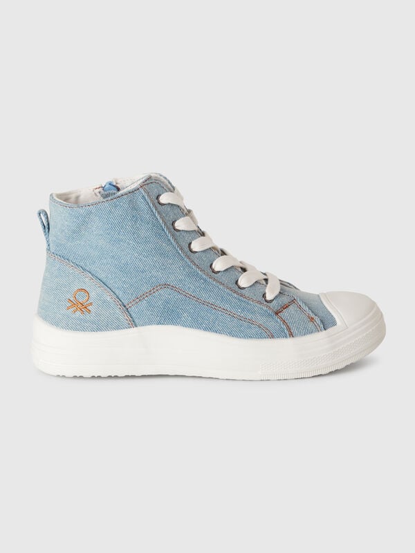 High-Top-Sneaker mit Denim-Effekt Jungen