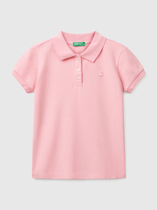 Kurzärmeliges Poloshirt aus Baumwolle Mädchen