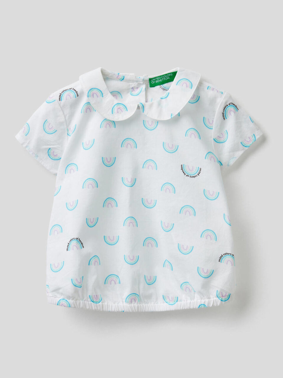 Bluse aus reiner Baumwolle mit Print image number 1