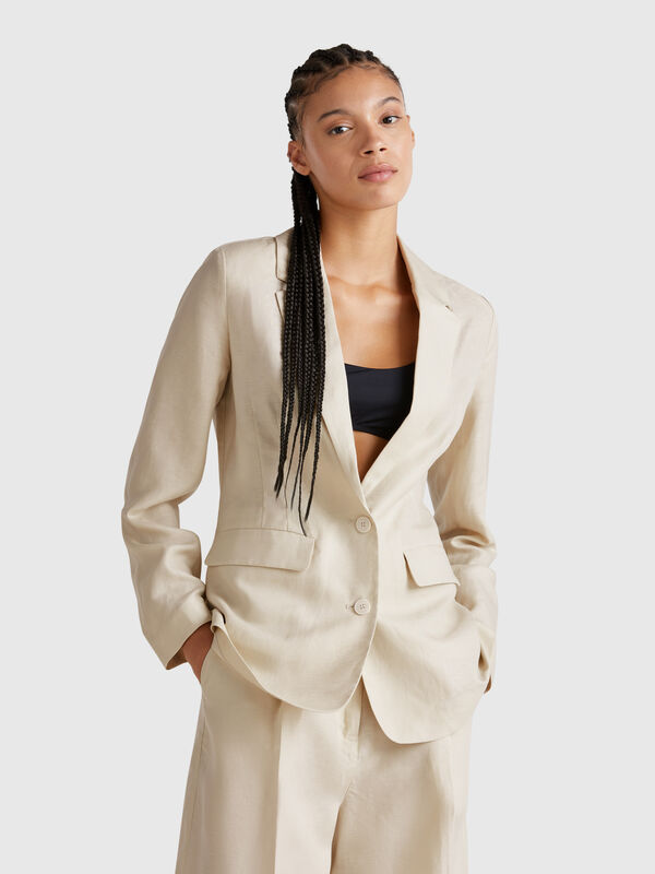 Blazer aus Leinenmischung Damen